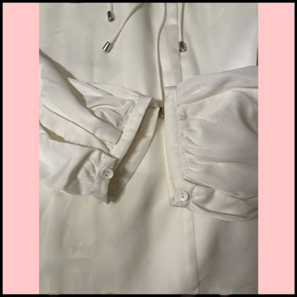 NWT GIBSON LATIMER CREAM/IVORY LONG SLEEVE BLOUSE Sz XL - Picture 4 of 11
